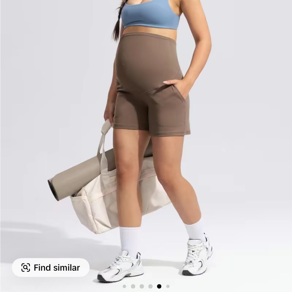 POSHDIVAH cream Maternity  Shorts